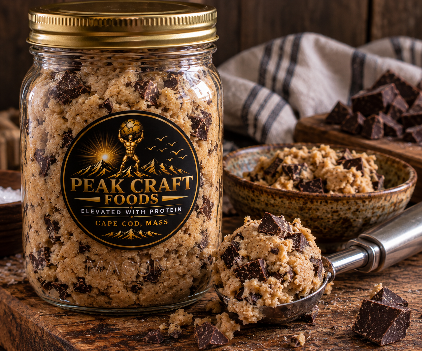 Organic Edible Dark Chocolate Chip Protein Cookie Dough ( 2.9g PROTEIN PER TBSP)