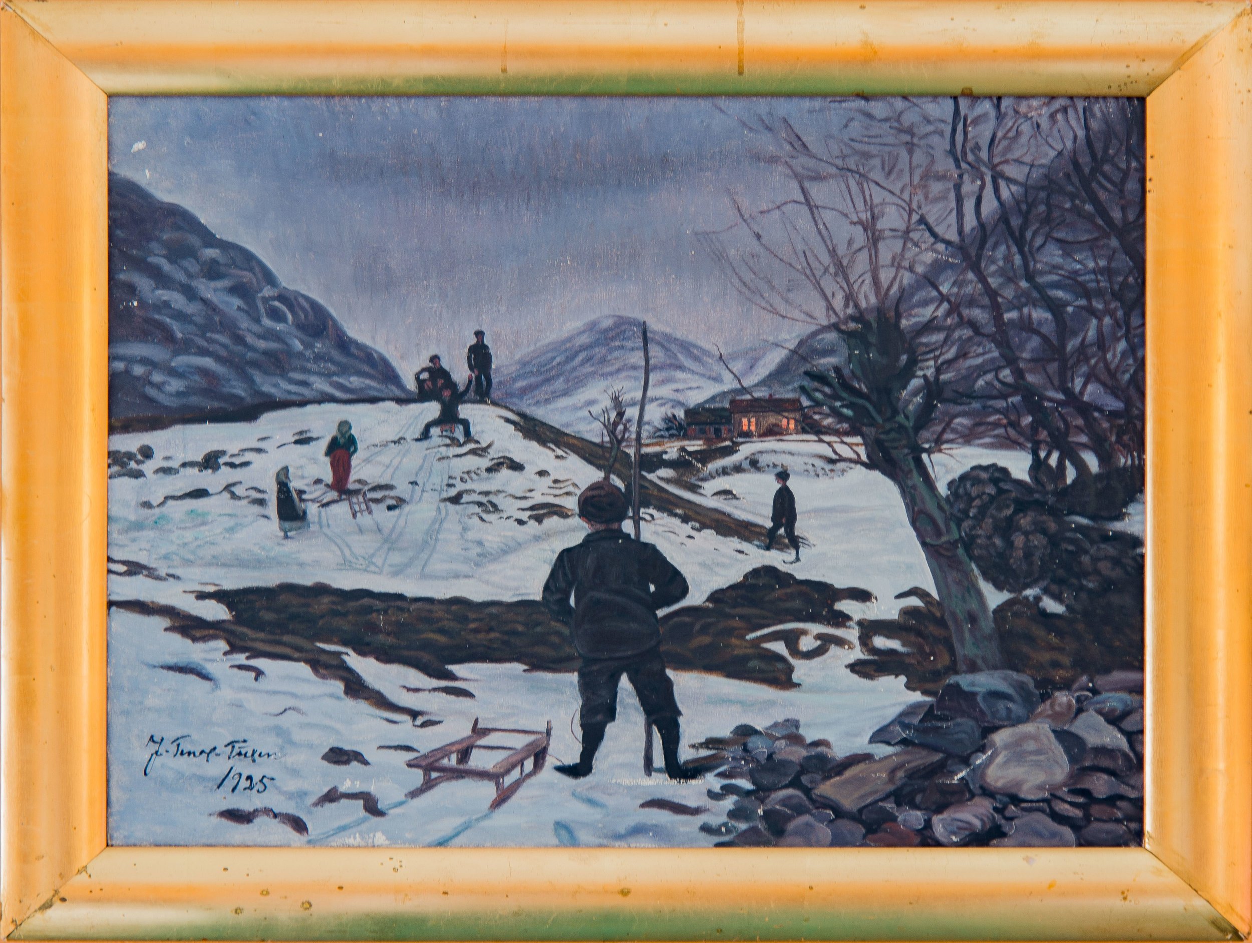 Johan Tenol-Tuxen(1887 - 1958) - Bari at play - winter