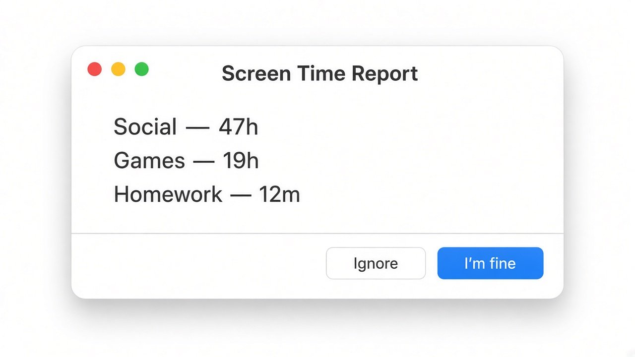 Screen Time Report Tee