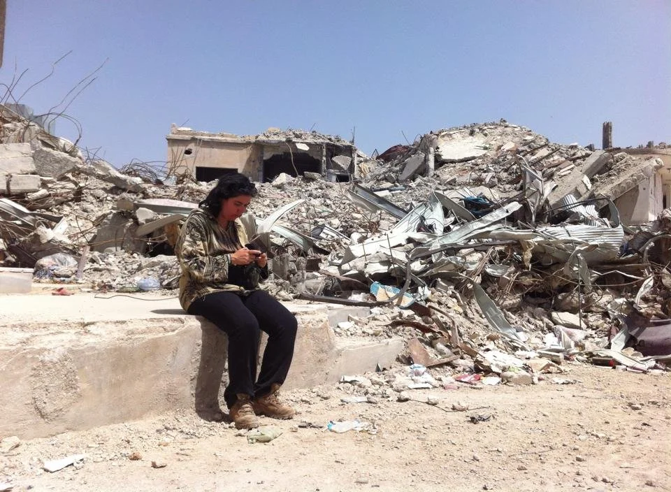 Kobané (Rojava, Syrie), printemps 2015 : dans les ruines de la ville, quelques mois après la fin du siège de Daech. Photo : Magali Magnin.