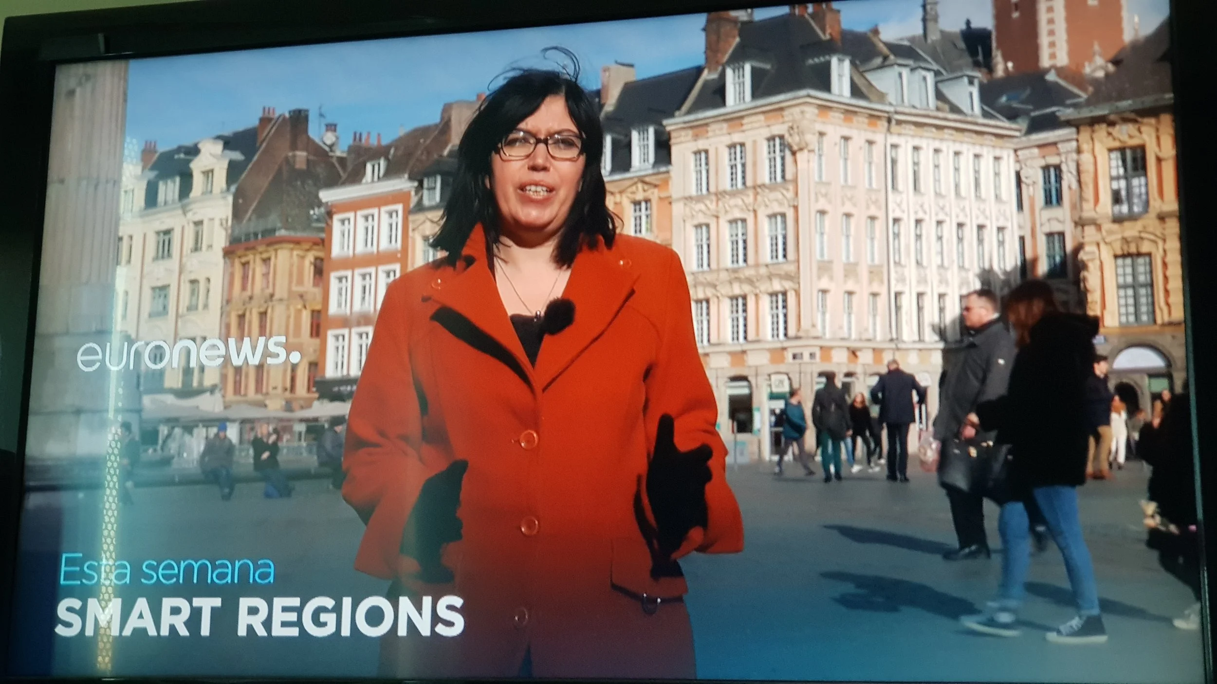 Lille, février 2020 : tournage pour Smart Regions (Euronews).