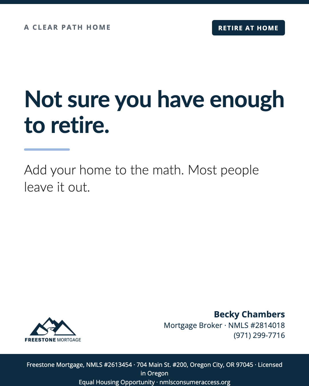 Do I Have Enough to Retire? Count the House.