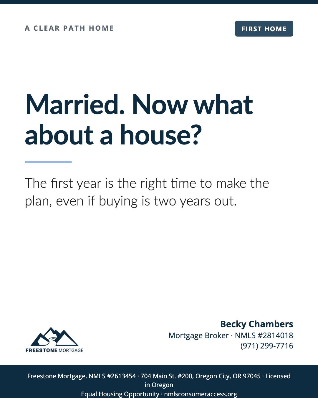 Just Married? Here Is the First-Year Plan to Buy Your First Home in Oregon