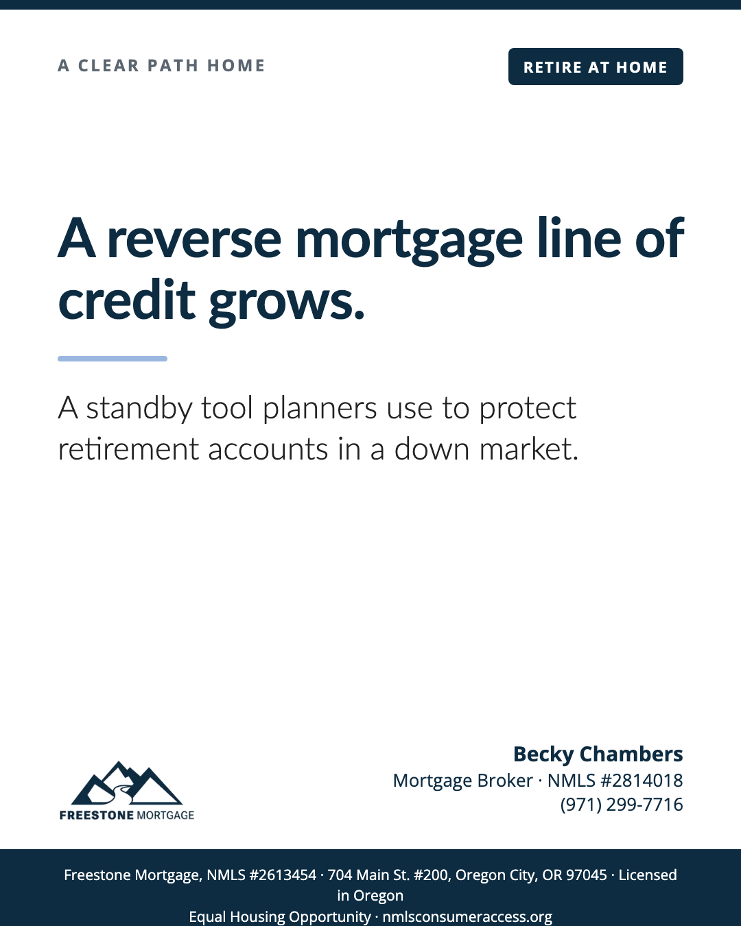 The Reverse Mortgage Line of Credit: A Planning Tool for Down Markets and Your 401K