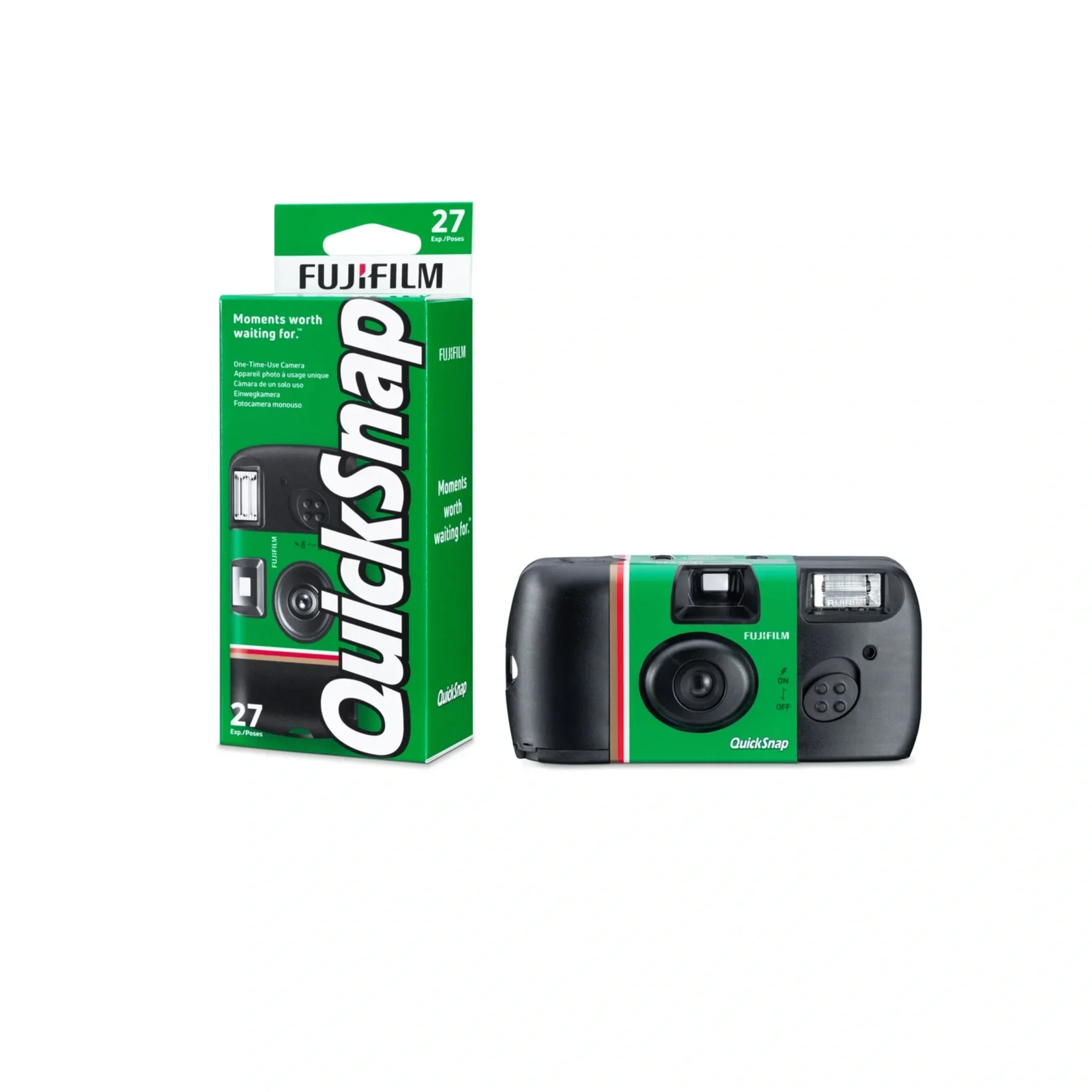 Fujifilm QuickSnap Flash 400 disposable camera, 27 exposures