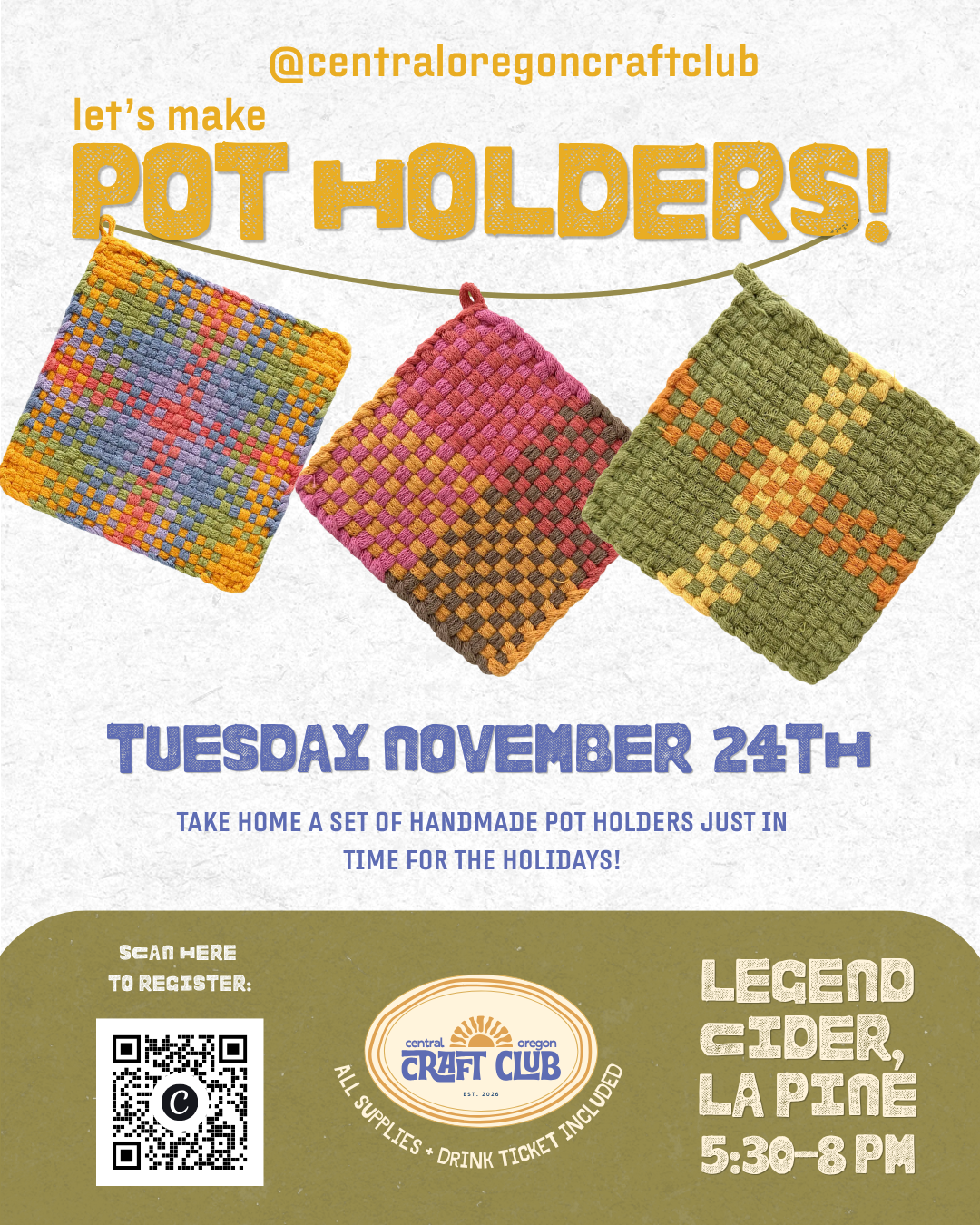 Woven Potholders — La Pine