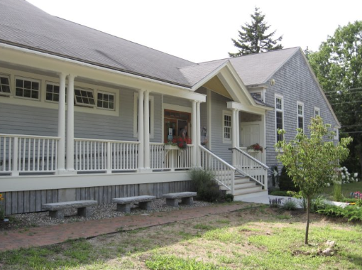 Exterior view of the Long Island Community Library.