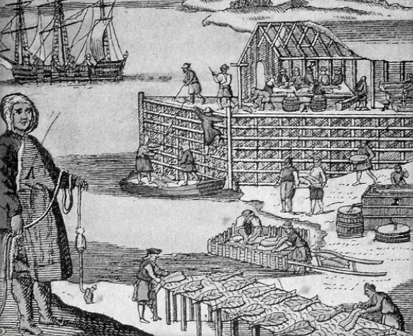 Depiction of early North Atlantic Fisheries.