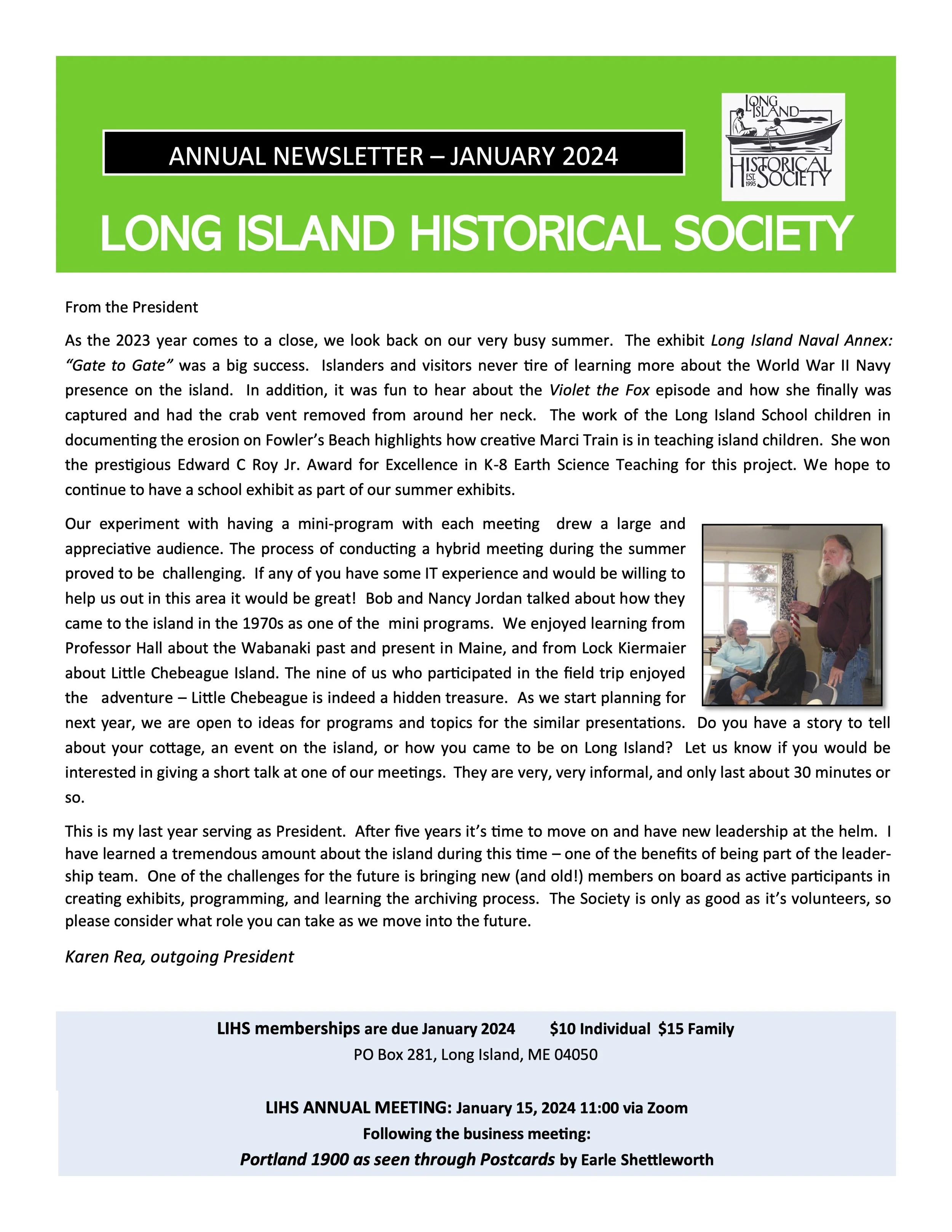 2024 LIHS Newsletter