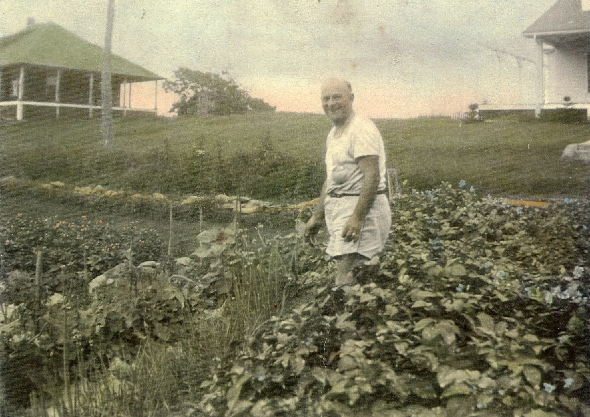 Patrick Quinn in front of his gardens, ca. 1940.
Gift of Maud Conner. 2001.17.1