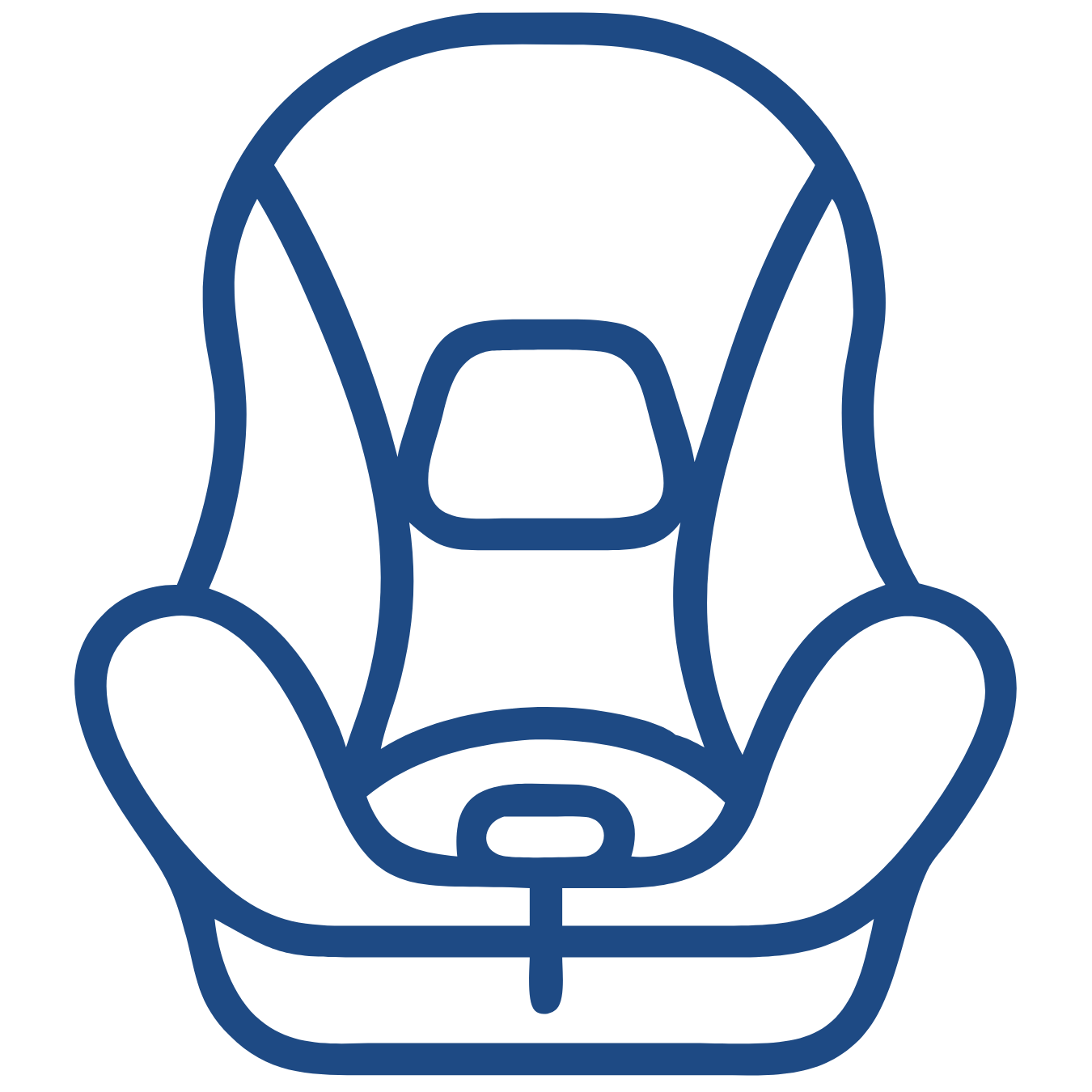 Outline of a hand holding a protective face mask.