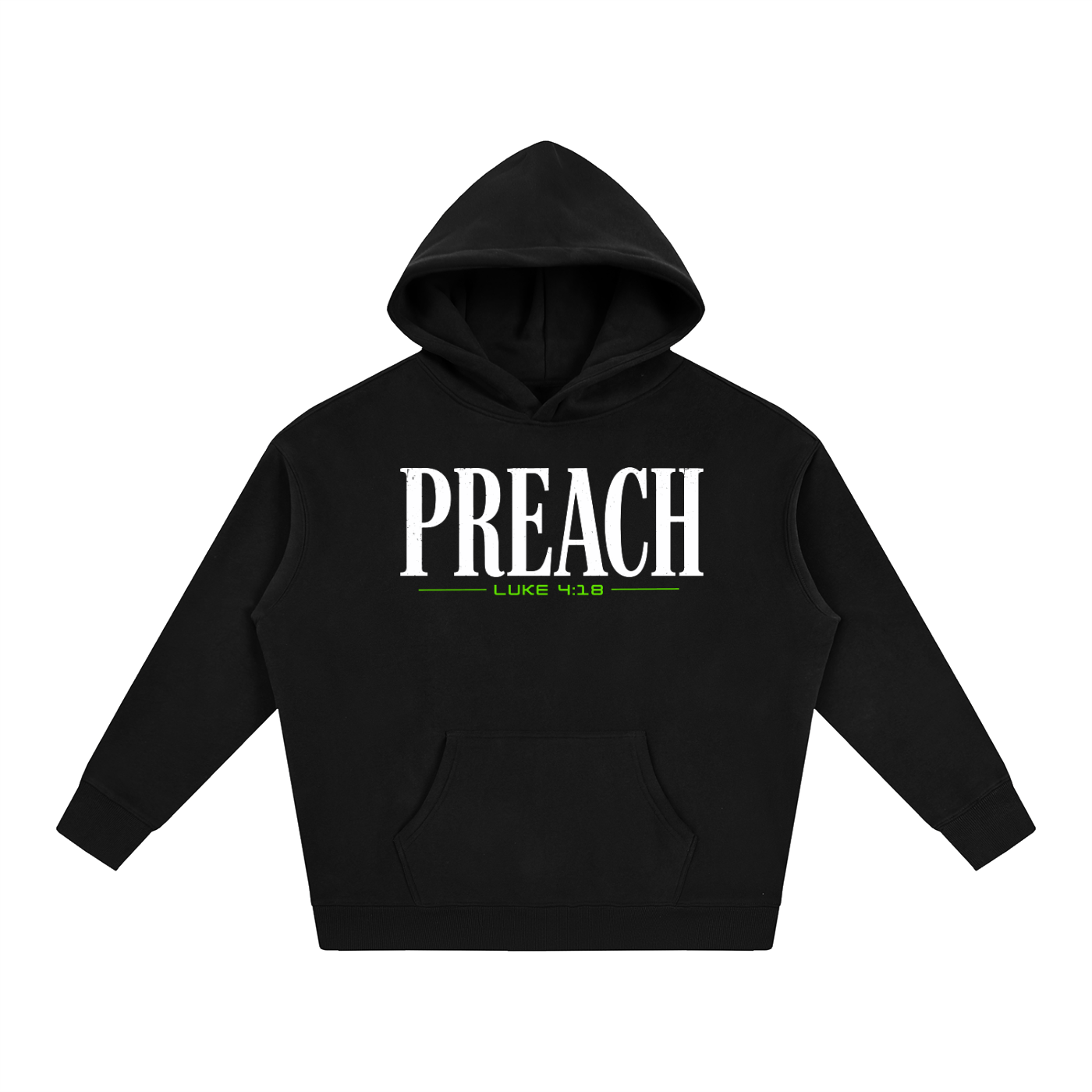 Preach (GREEN) — Oversized Hoodie