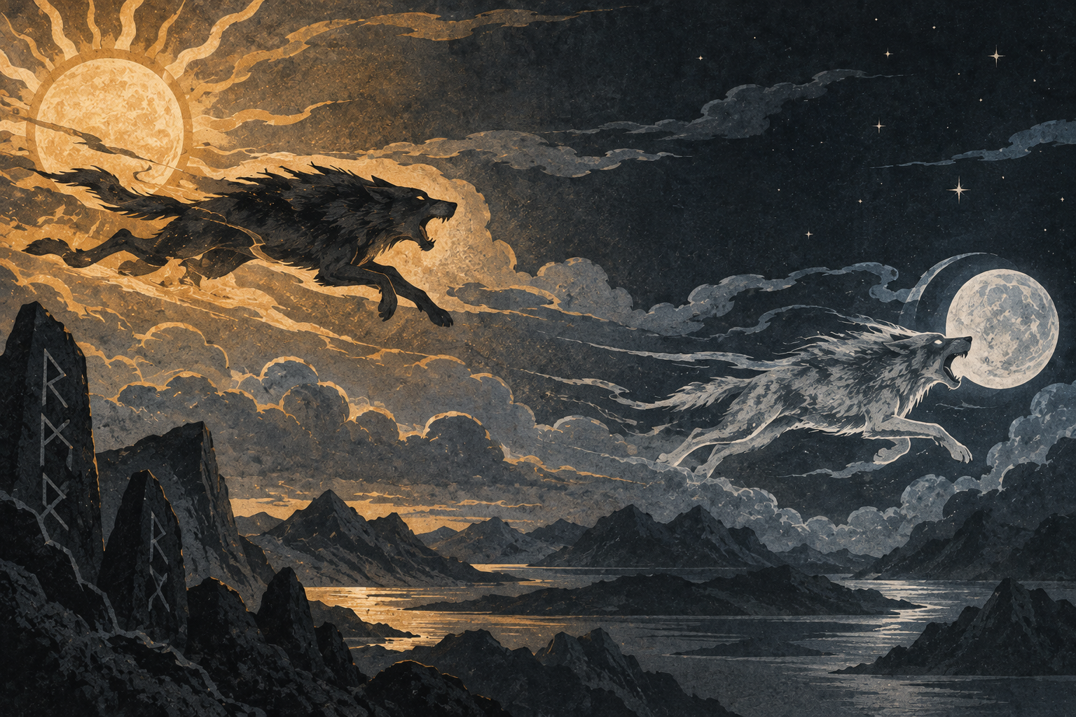The Wolves Who Chase the Sun and Moon