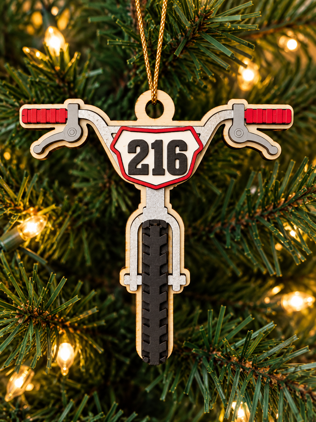 Personalized BMX Racing Christmas Ornament