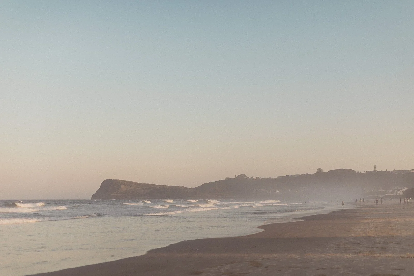 Lennox Head coastline at dusk, Maritess and Mark's elopement at Lennox Head