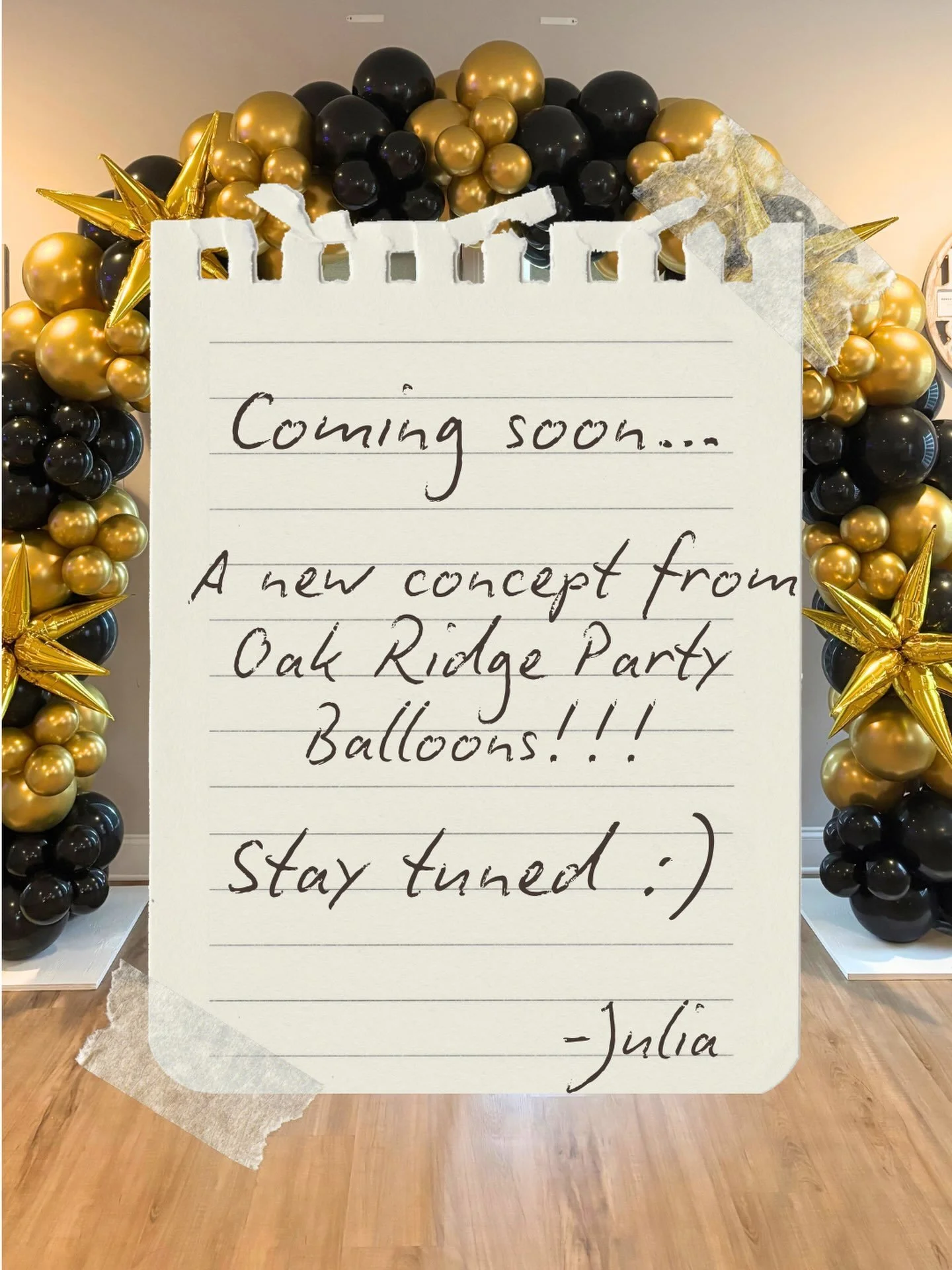 We&rsquo;re back y&rsquo;all!! I think you&rsquo;ll like what we&rsquo;ve got coming up 😊 
.
.
.
#comingsoon #balloondecor #oakridgepartyballoons #balloongarlands #balloons