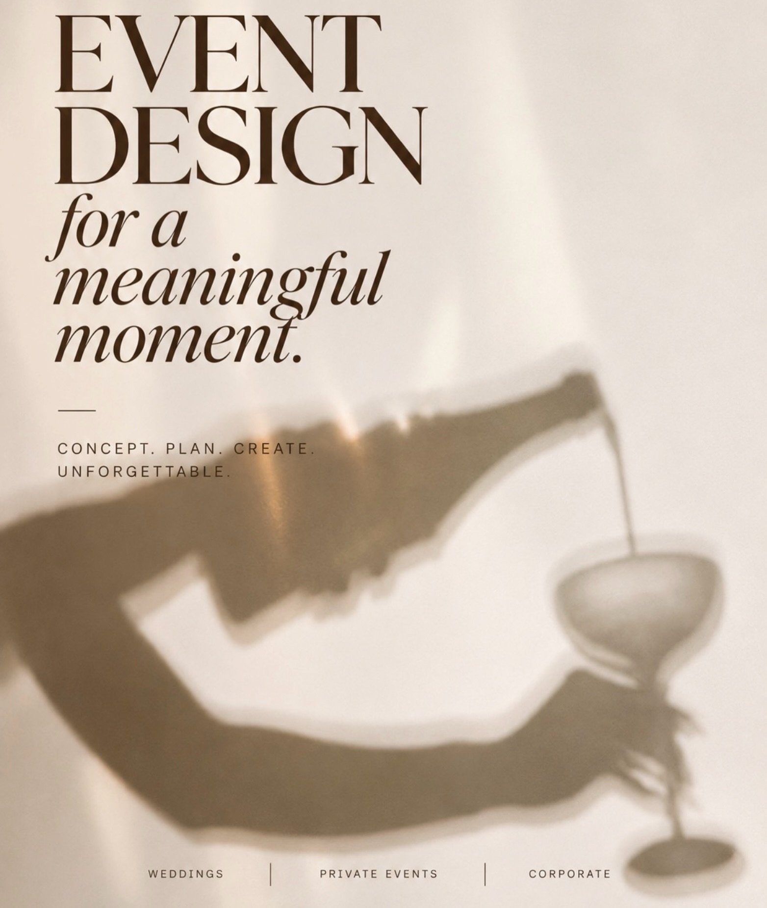 Good events happen. Great events are designed.

Every detail has a purpose, from the atmosphere and flow to the moments your guests remember long after the night ends.

Concept. Plan. Create. Make it unforgettable.