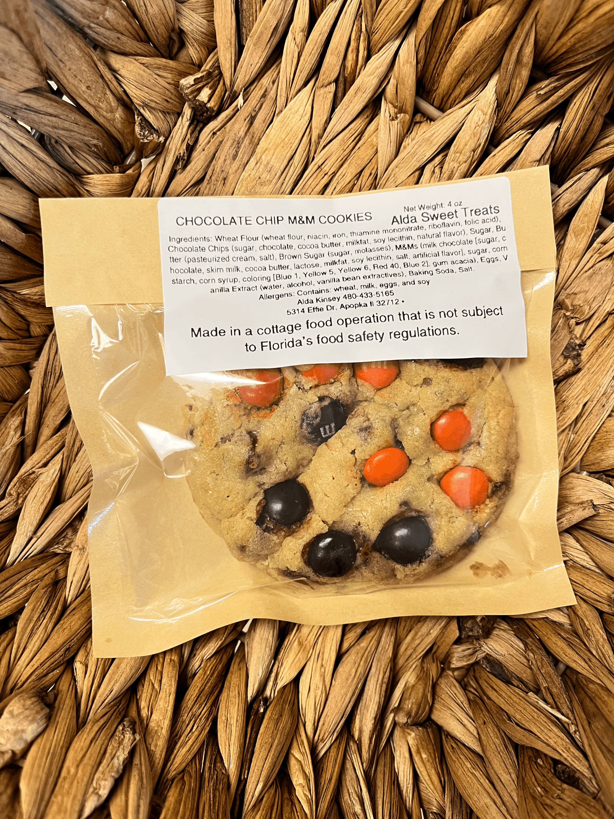 M&M Chocolate Chip Cookie