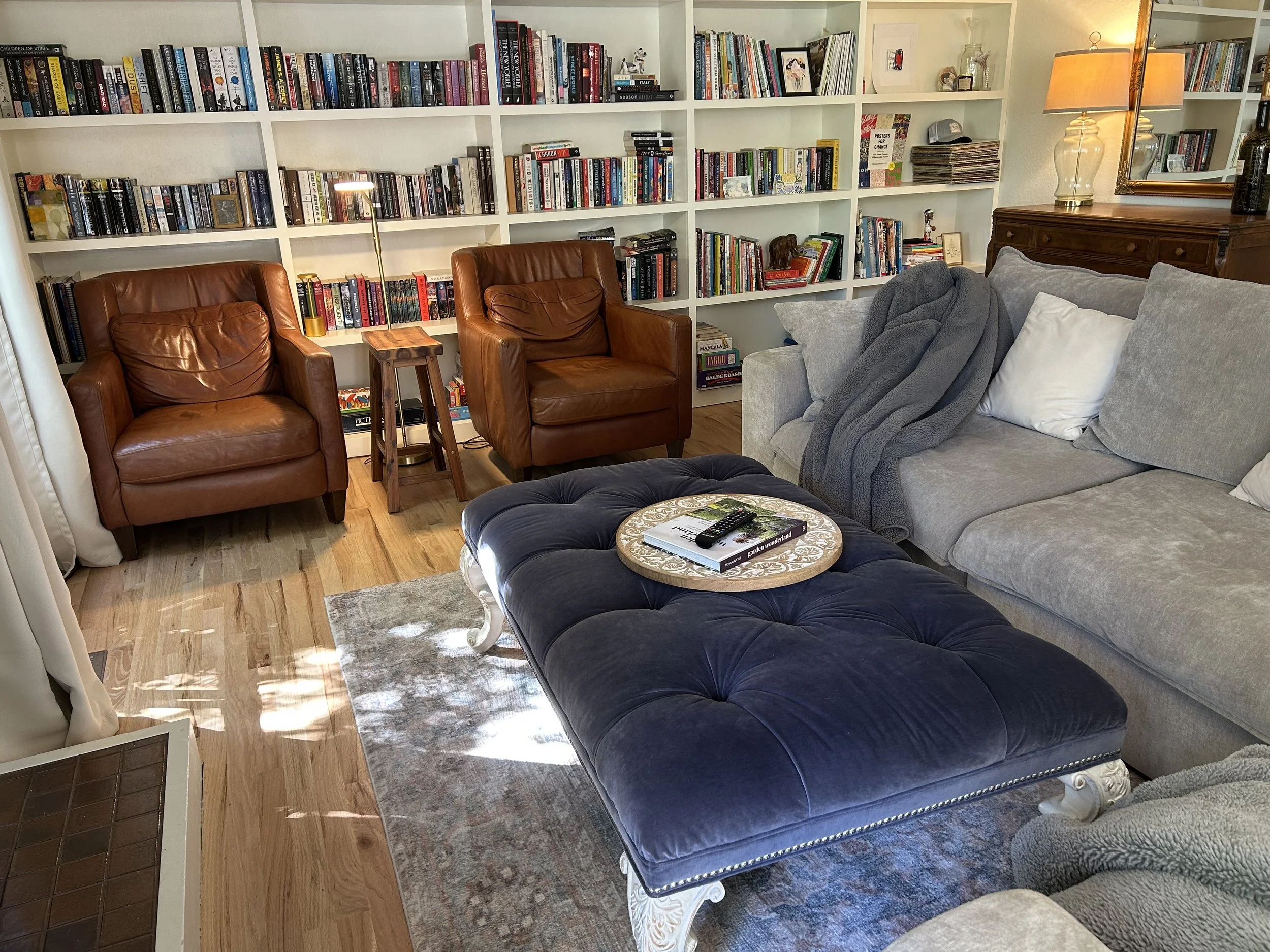 Bayly Builds project: Flooring and Bookshelves