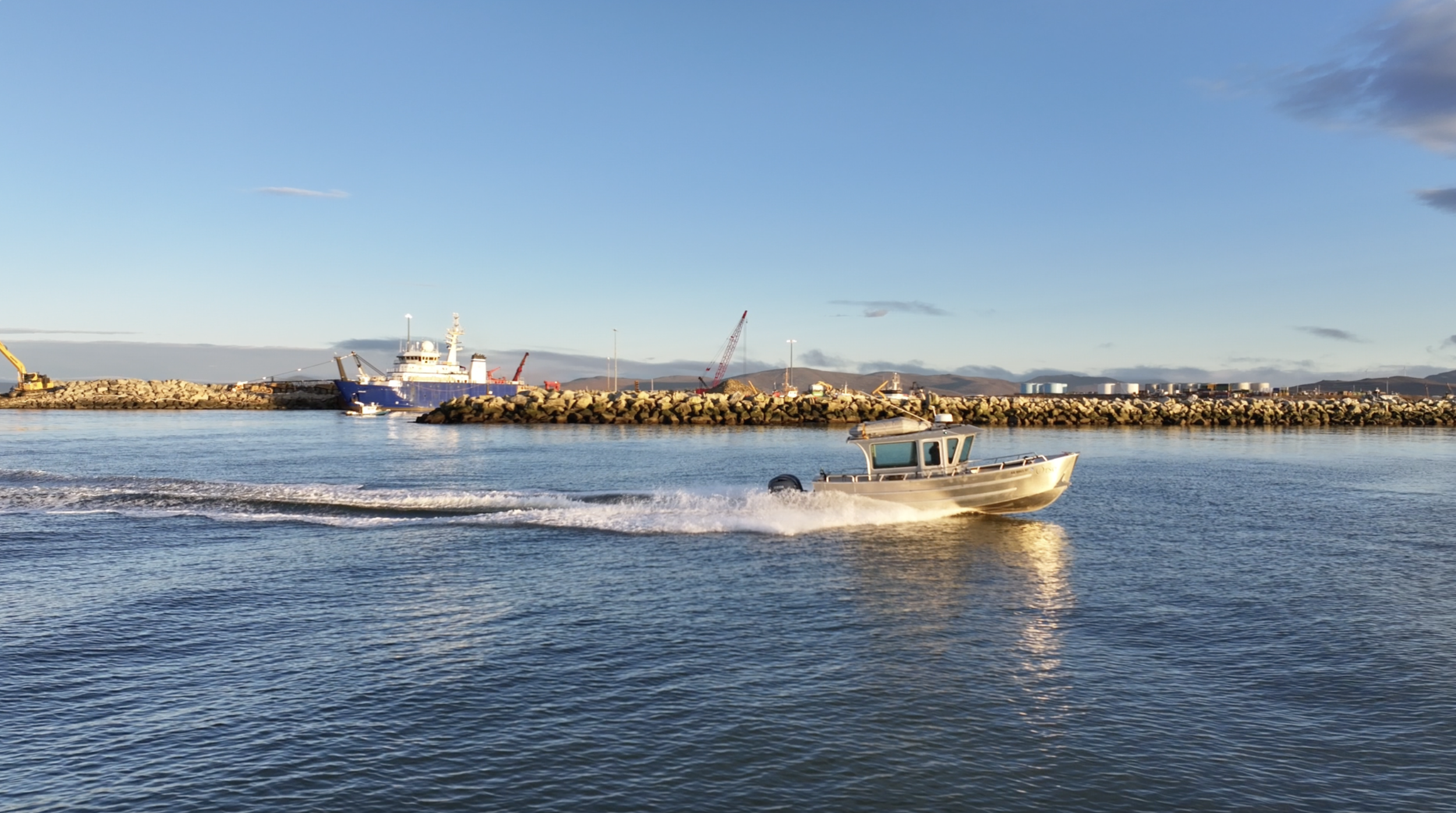 Tour of the Bering Sea. Nome Alaska's first Ocean Charter leaving the US's first Arctic Deepwater Port