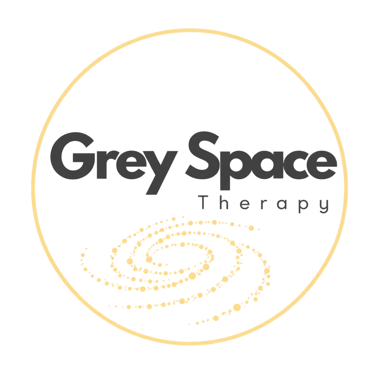 A round logo for GreySpace Therapy