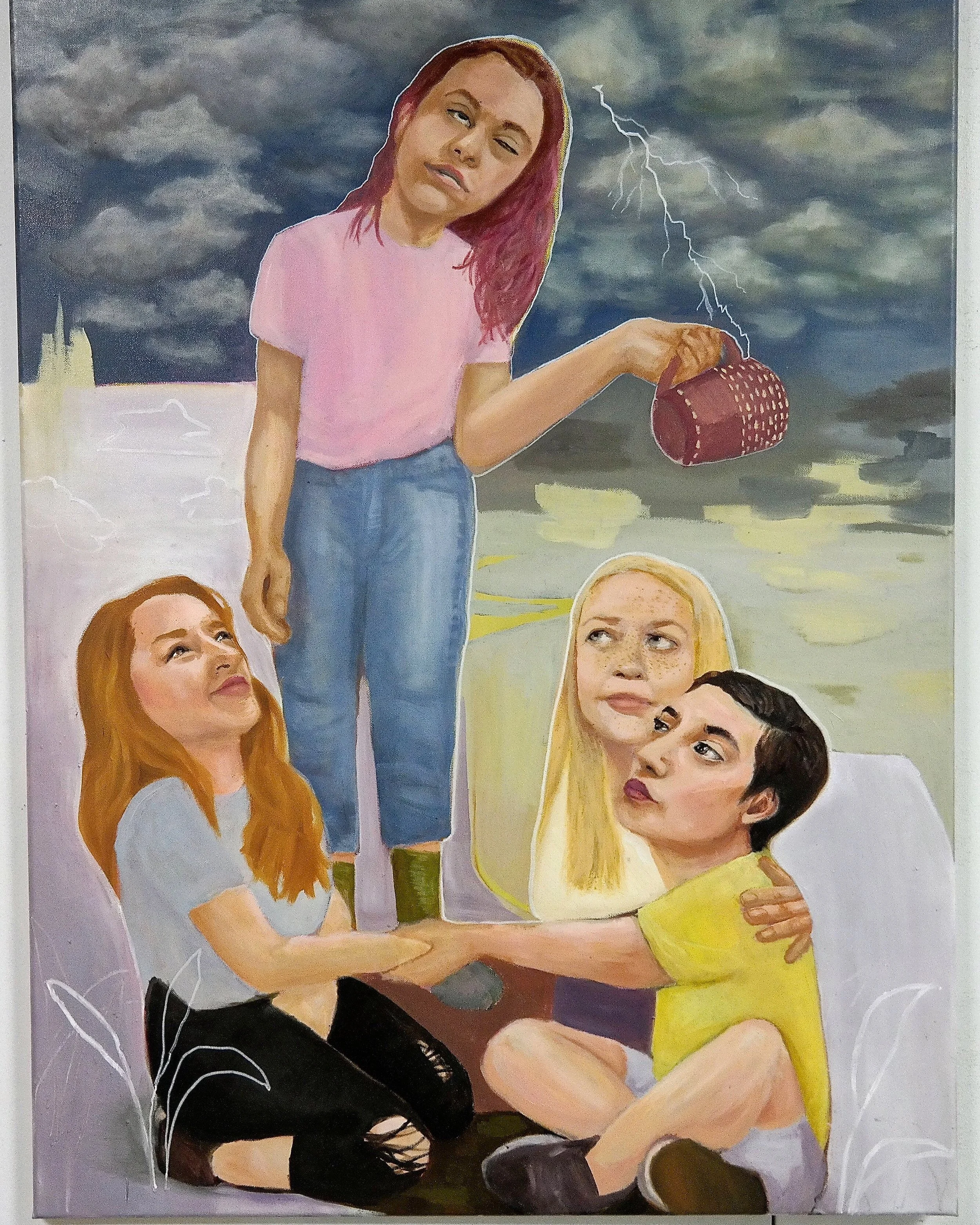 "The Toast" Oil on Canvas, 30"x40", 2019