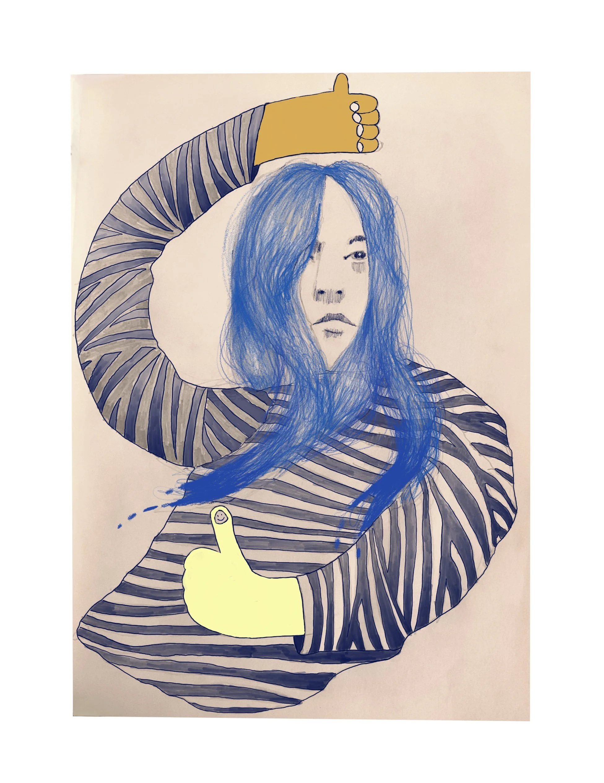 Hunky Dory, Mixed Media, 8"x10", 2025