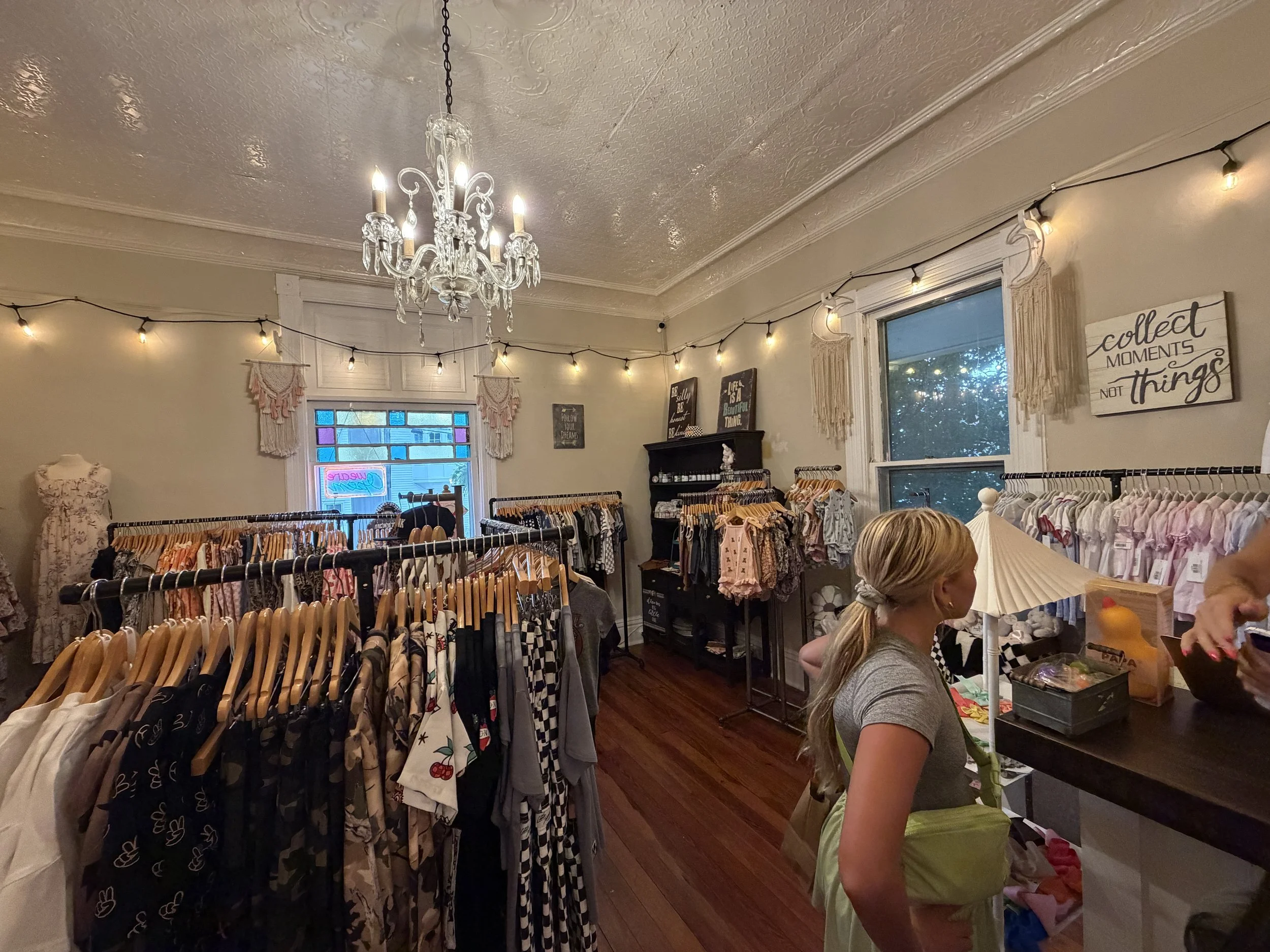 The Peculiar Blooms children's boutique at The Veranda Historic Inn in Senoia, GA, featuring children's clothing, gifts and unique finds.