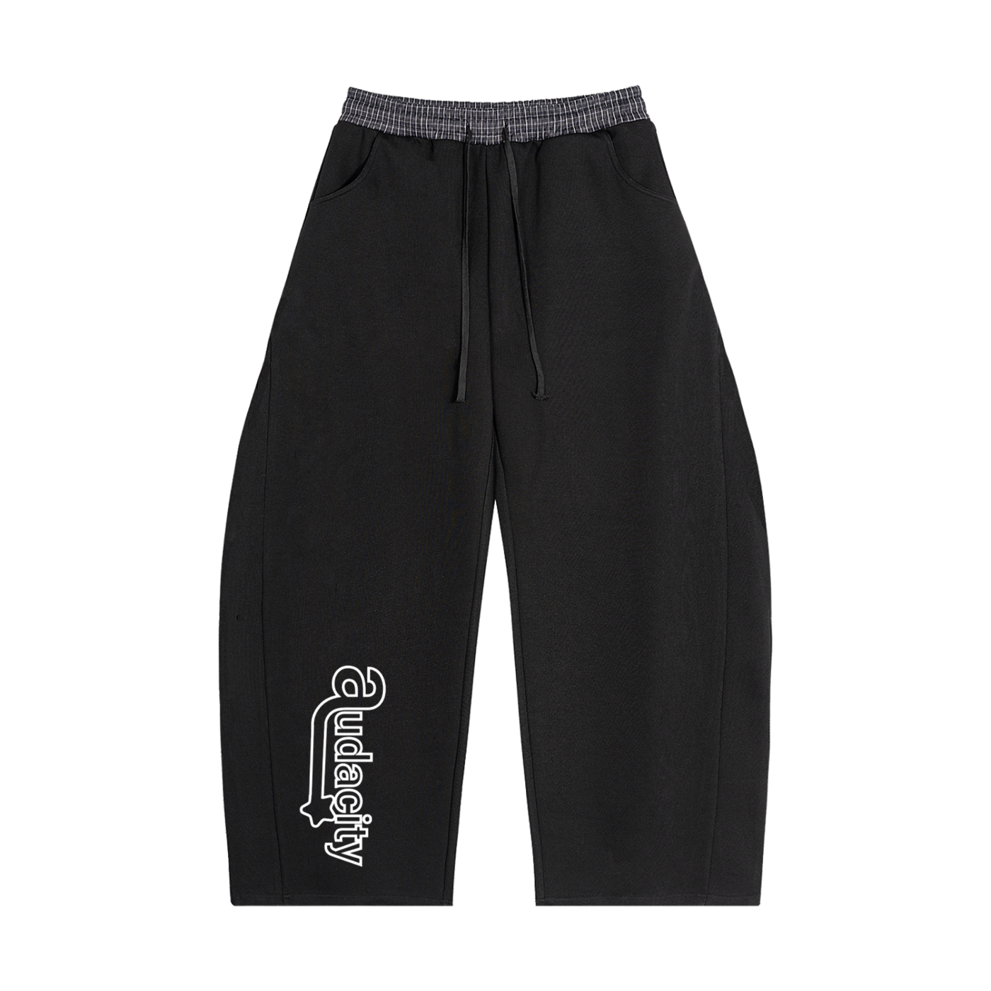 Plaid Waistband Barrel Sweatpants