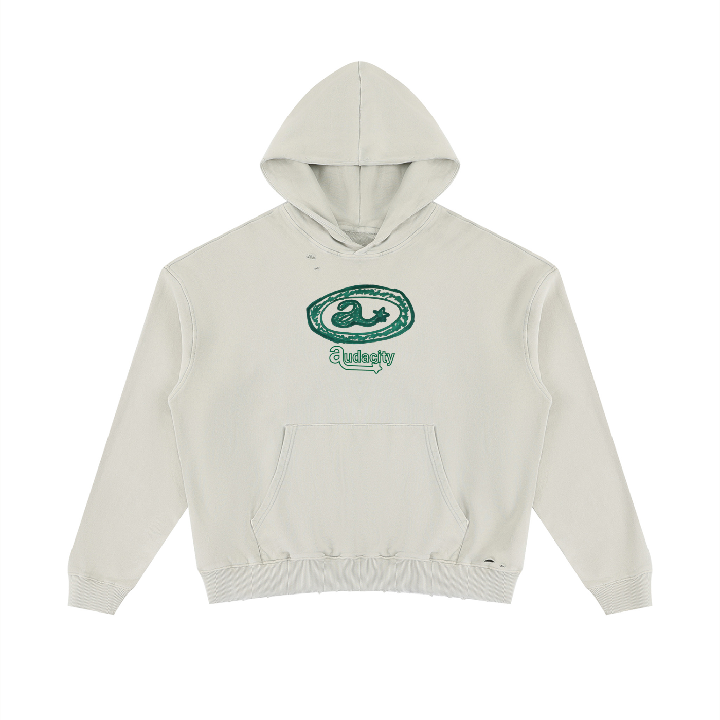 Unisex Mineral Wash Distressed Hoodie