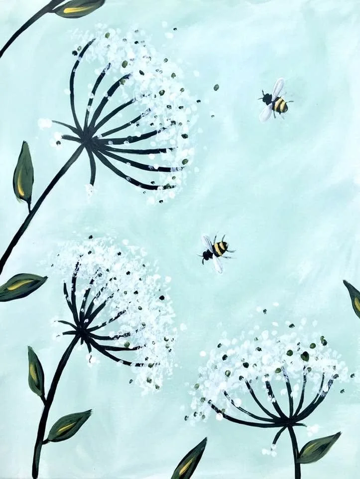 Bees and Dandelions Paint Party Kits