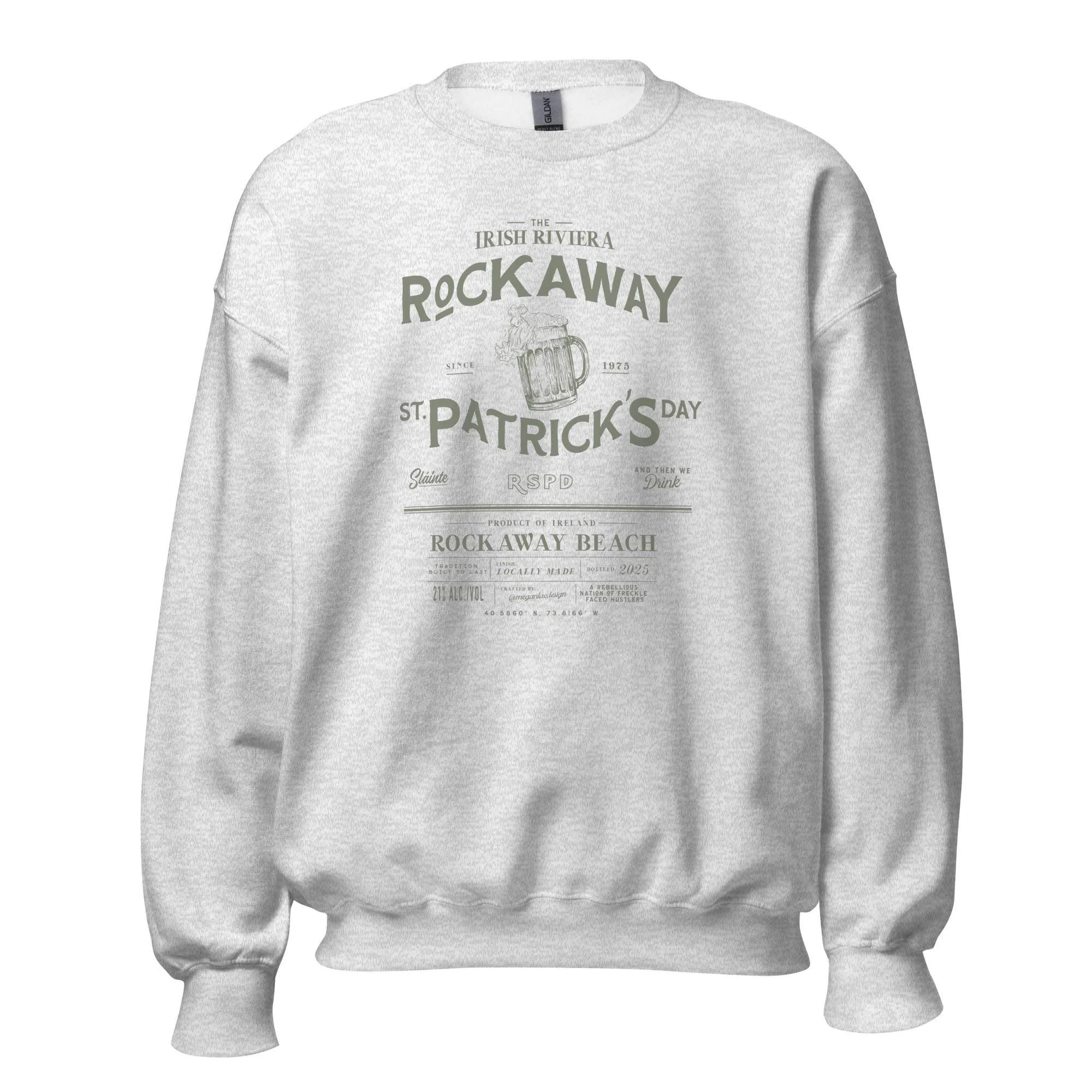 Classic Rockaway St. Paddy's Day Whiskey Inspired Crewneck