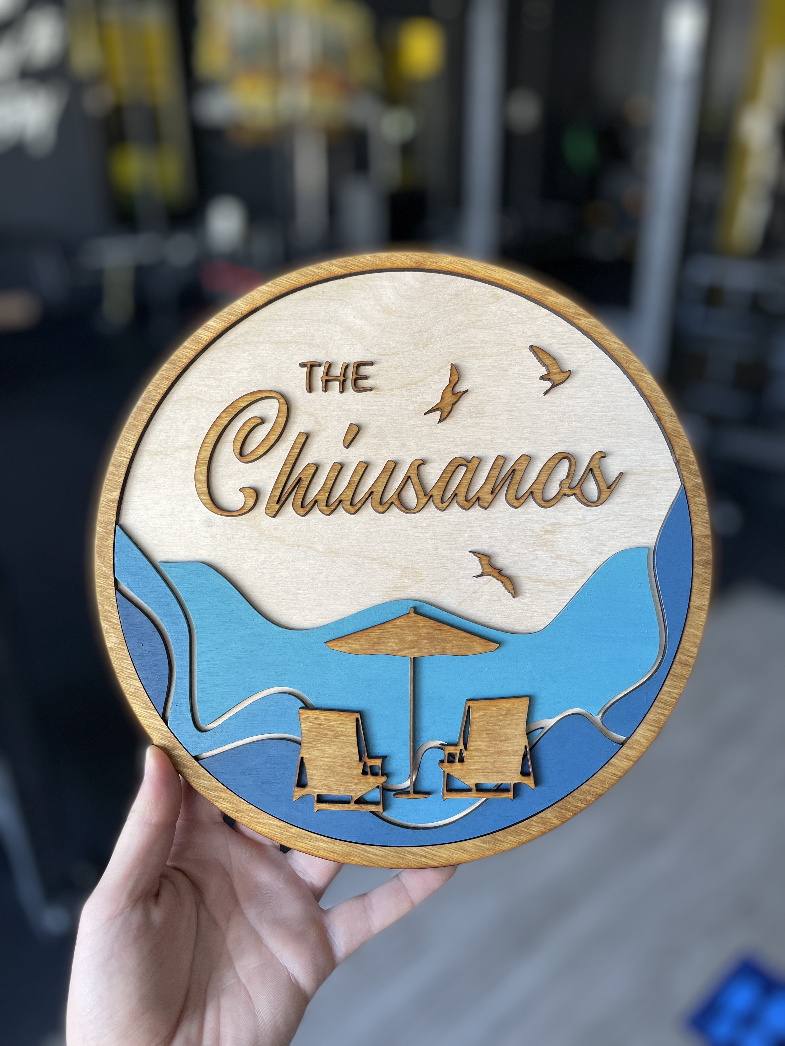 Bay Scene | Custom Laser Cut, Hand-Painted Sign 9.5