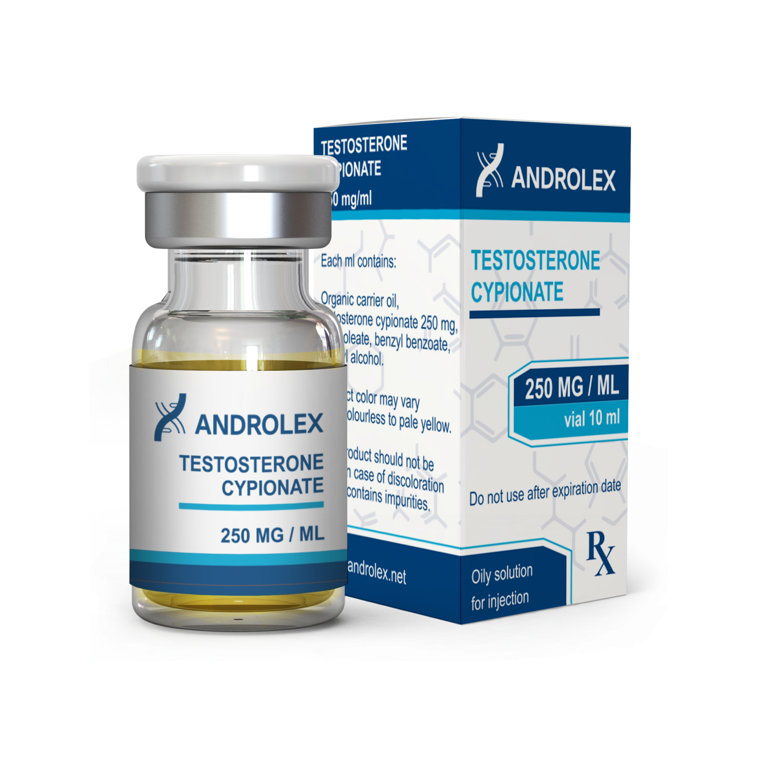 Androlex Testosterone Cypionate 250 mg/ml Vial