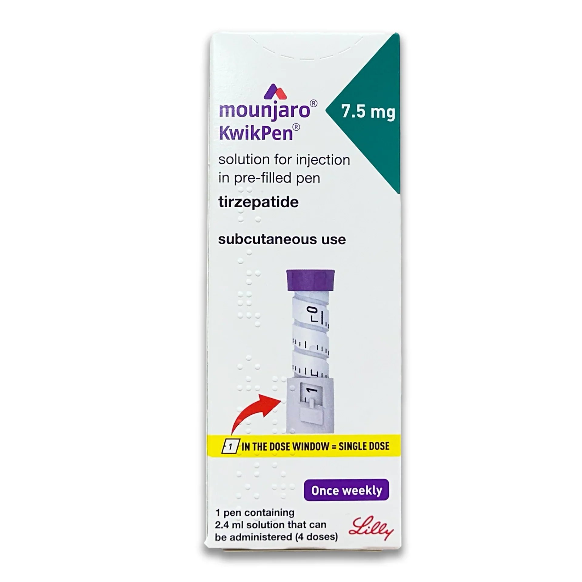 Mounjaro 7.5mg/0.6ml Pre-filled Pen 2.4ml (Tirzepatide)