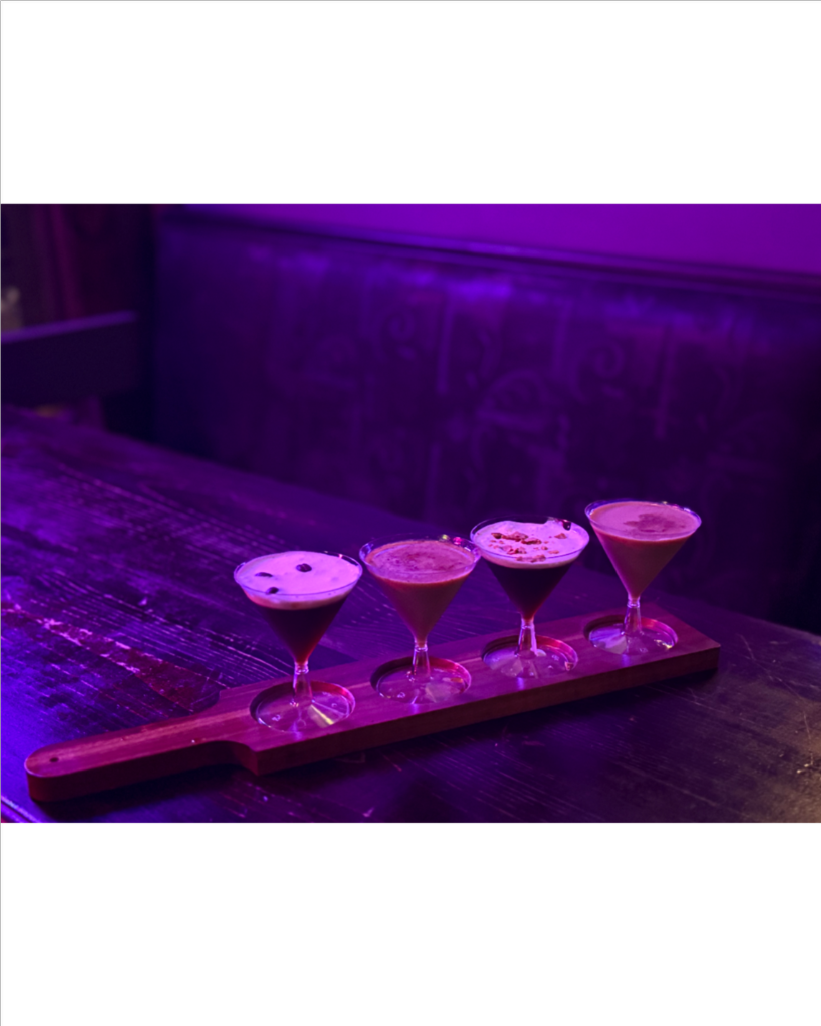A flight of espresso martinis at Northside Social