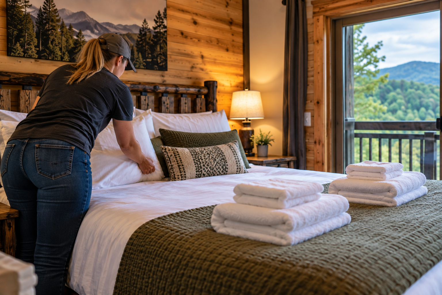 Short-term rental turnover cleaning in a Southern West Virginia vacation rental