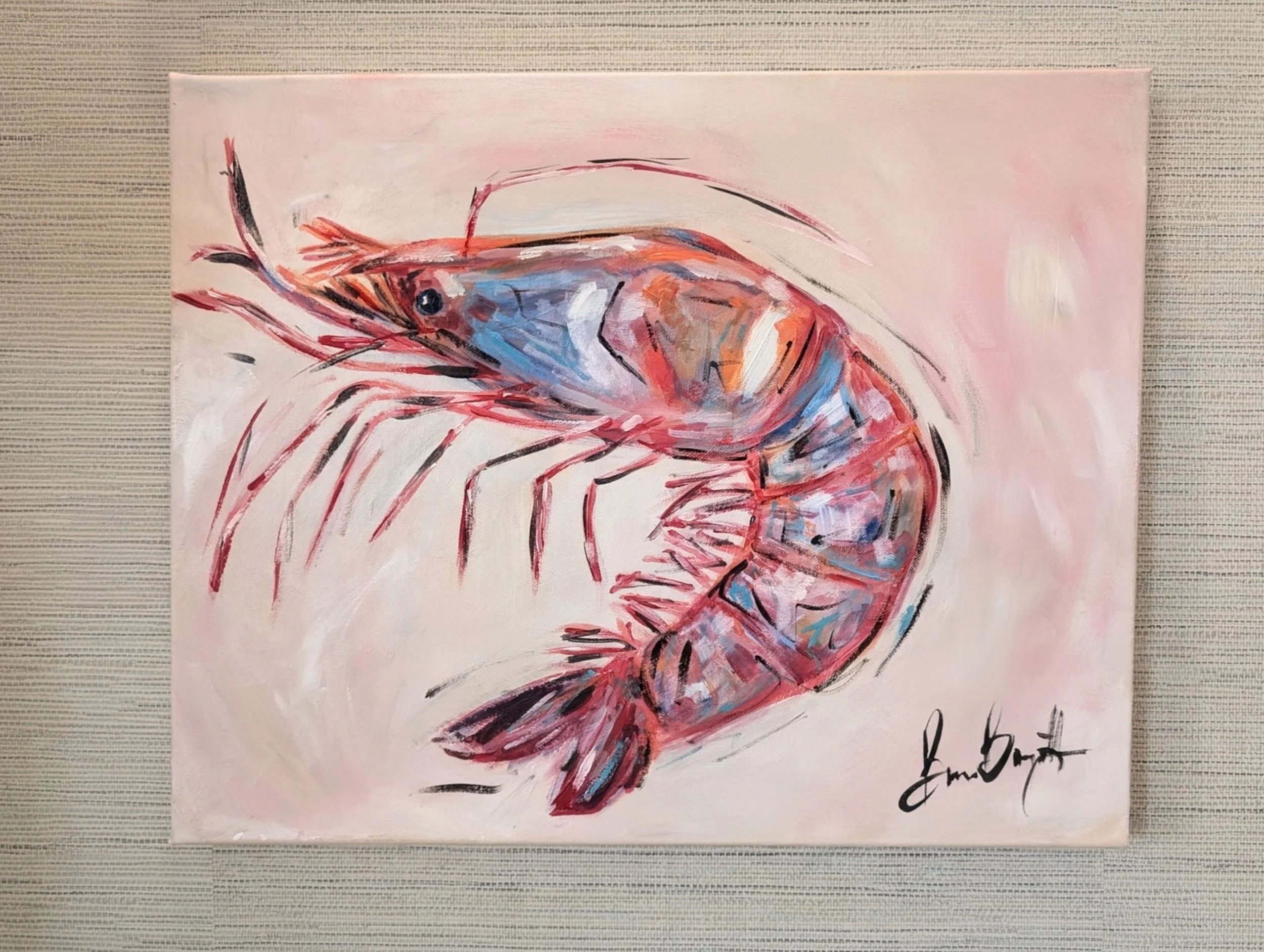 Shrimp painting 16 x 20