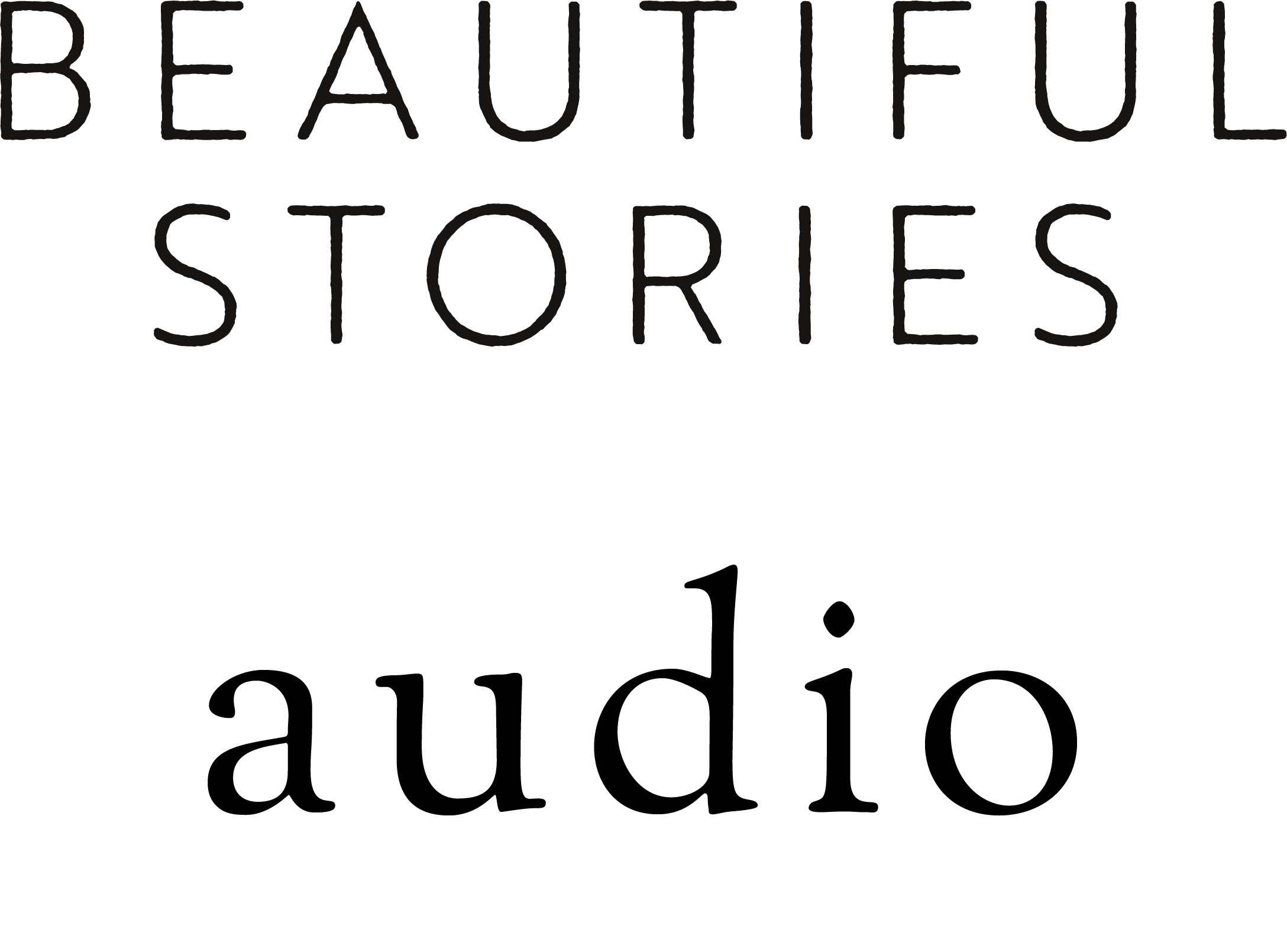 Black background with the words 'BEAUTIFUL STORIES' written in large, thin, uppercase letters.