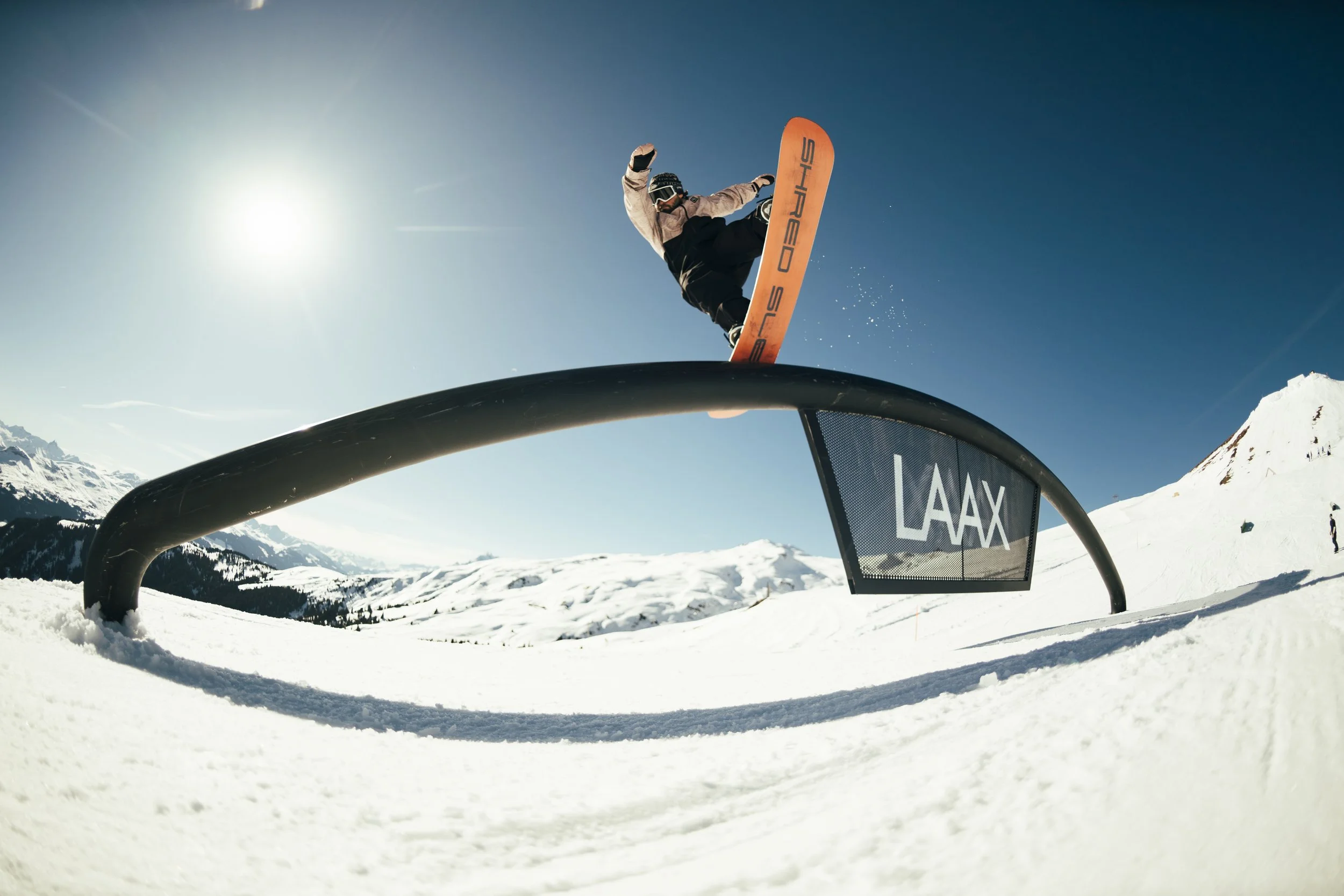 Rowan Coultas Snowboarding Rail.