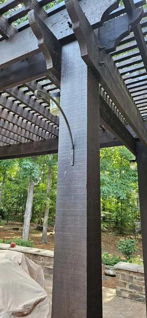 After: Pergola staining in Union Grove, Alabama.