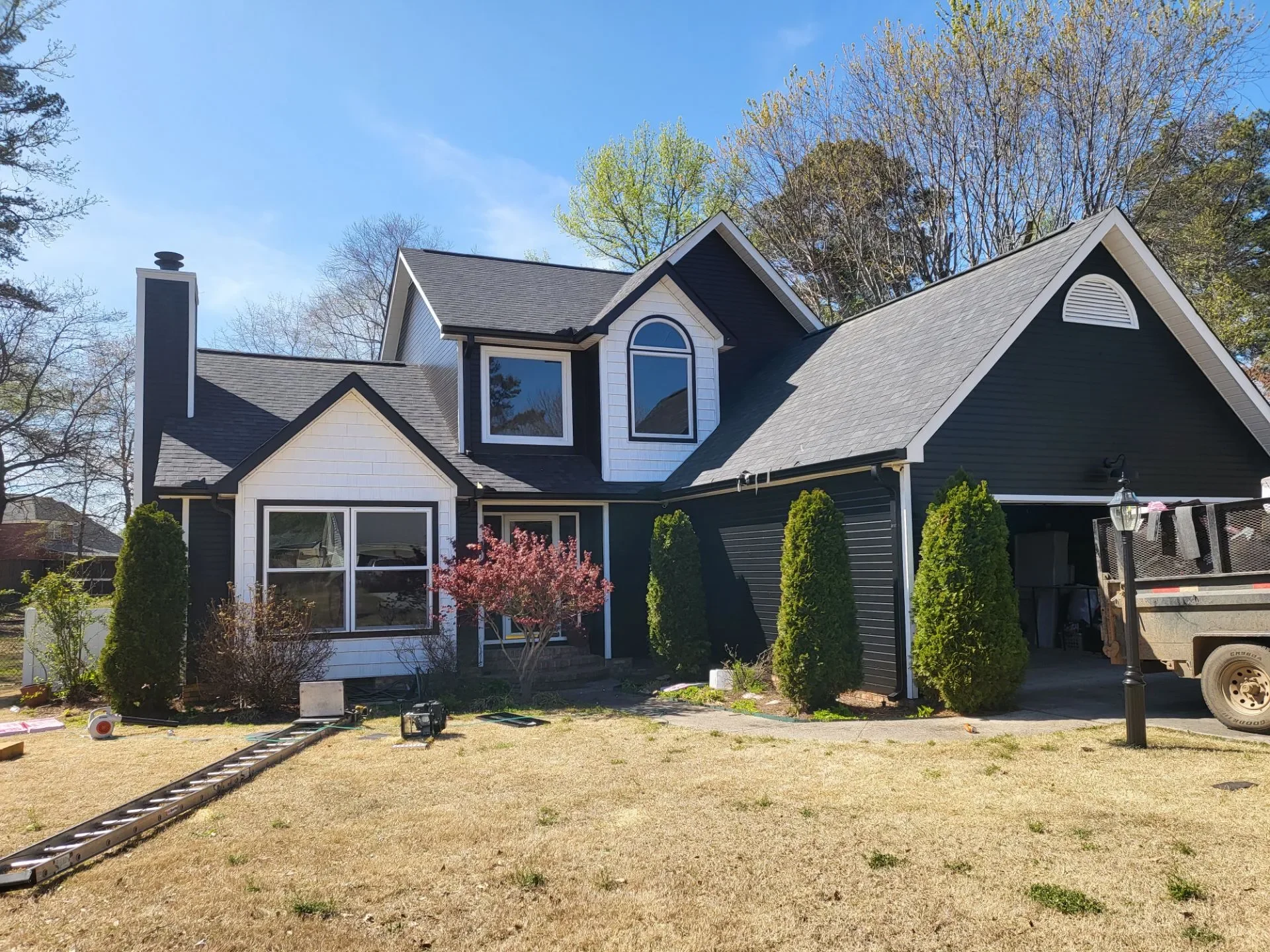 Exterior painting project in Albertville, Alabama.