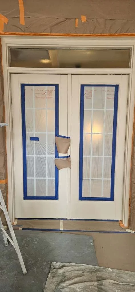 Before: French doors-exterior, in Union Grove, Alabama.