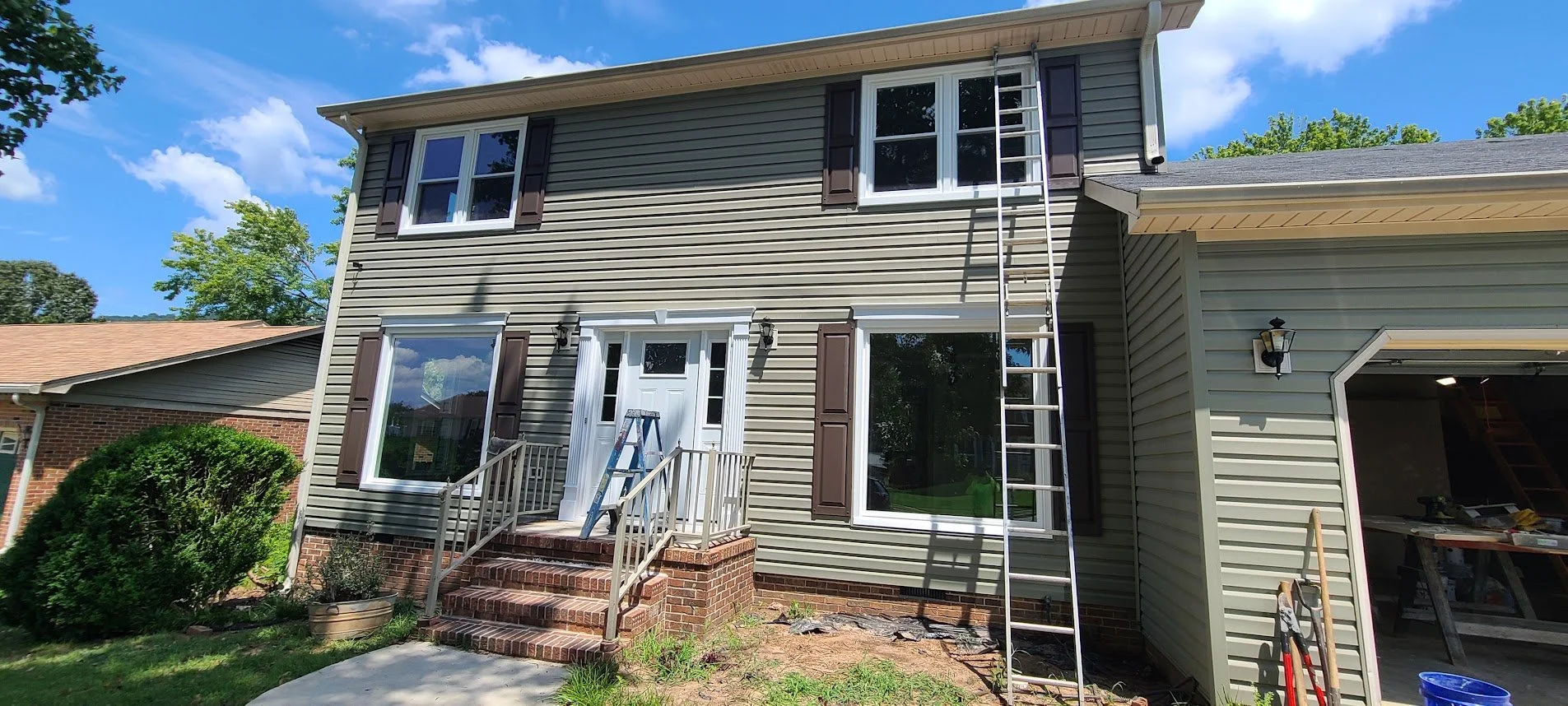 Before: Exterior painting project in Huntsville, Alabama.