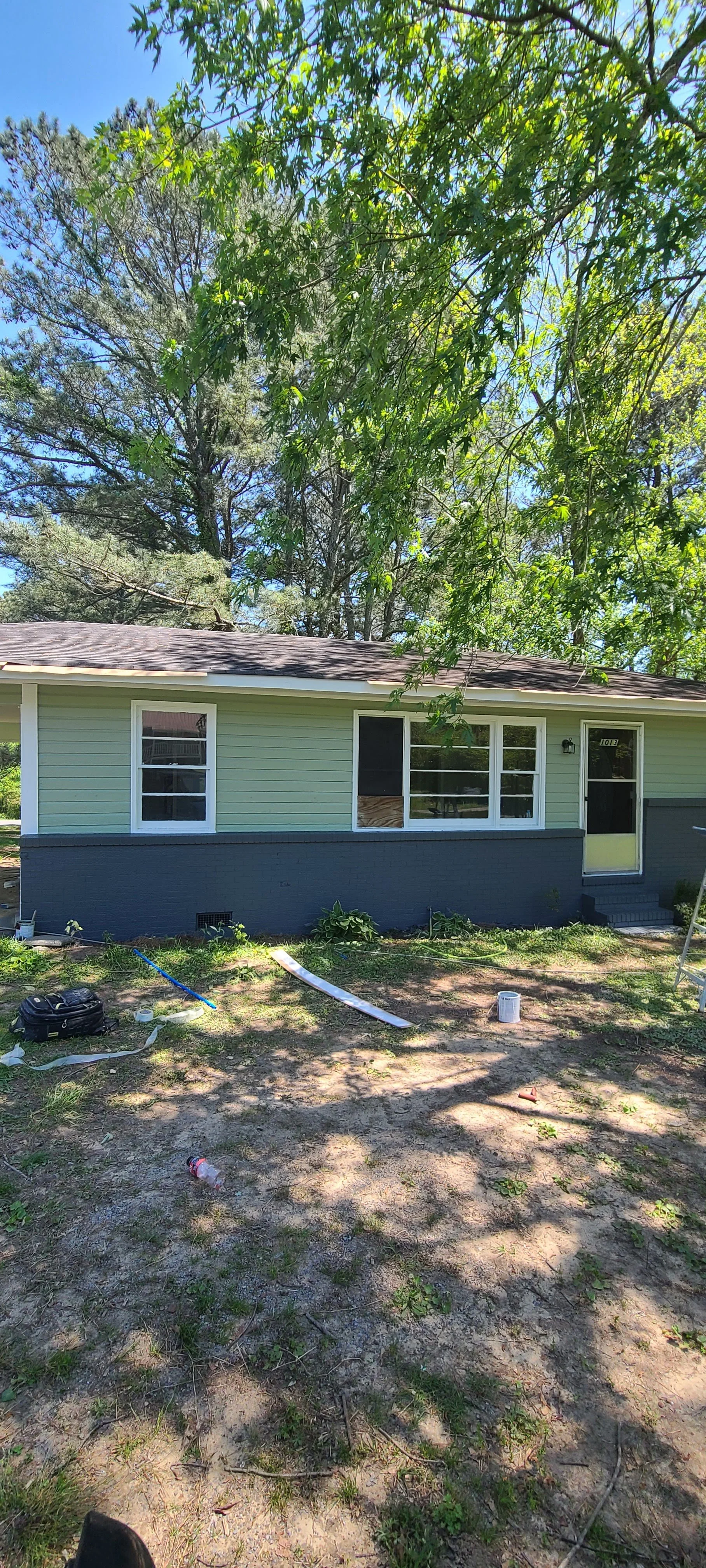 Exterior painting project in Albertville, Alabama.