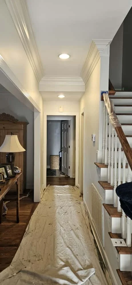 An interior painting project that included painting a hallway in Union Grove, Alabama. 