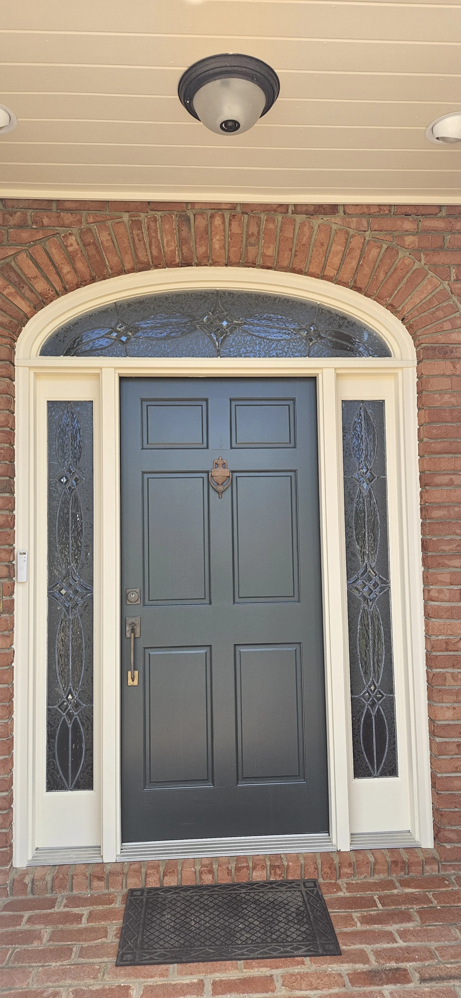Exterior door panted black in Union Grove, Alabama.