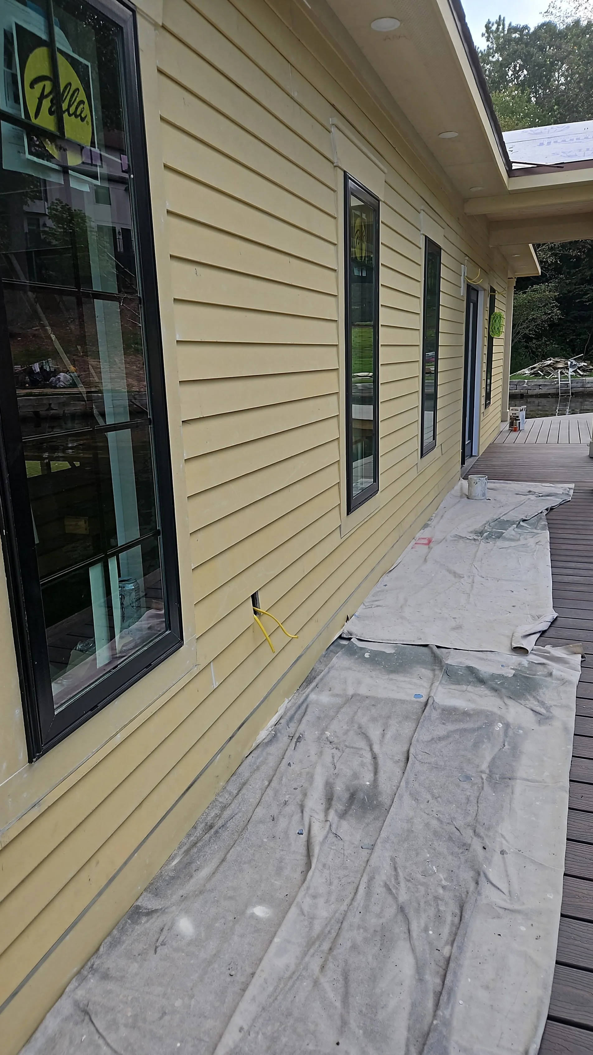 Before: Boathouse painting in Guntersville, Alabama.