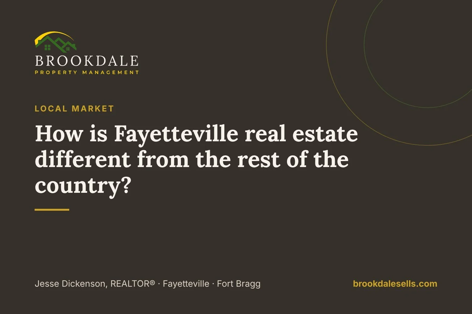 How is Fayetteville real estate different from the rest of the country?