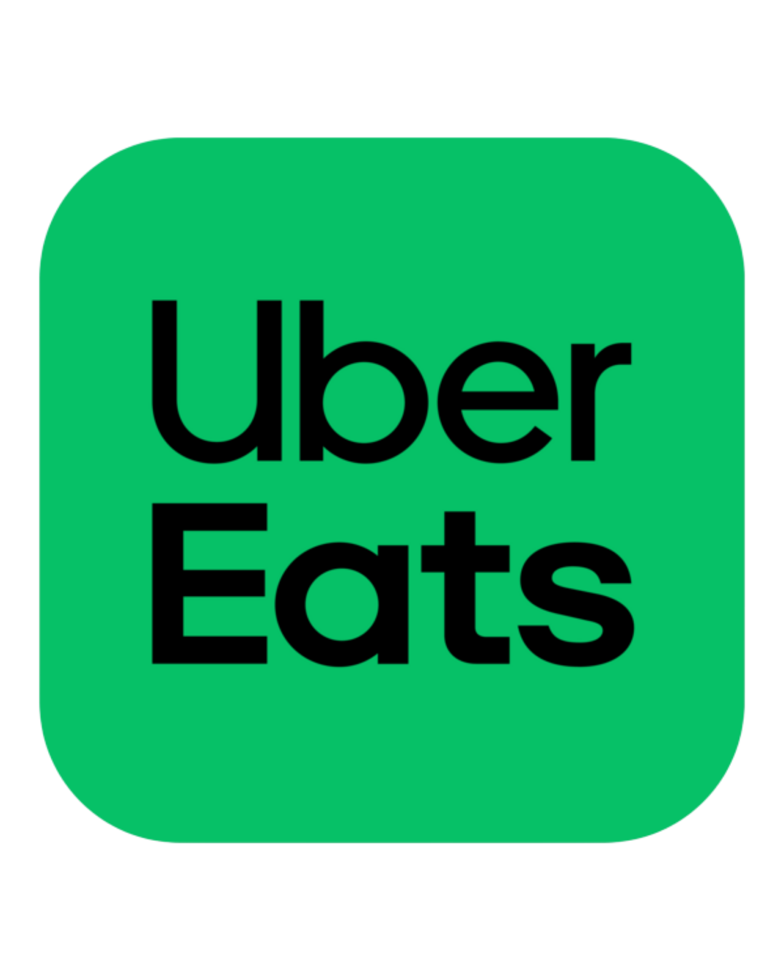Uber logo with a green rounded square background and black text